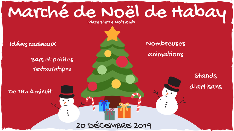 Affiche marché de Noël Habay 2019